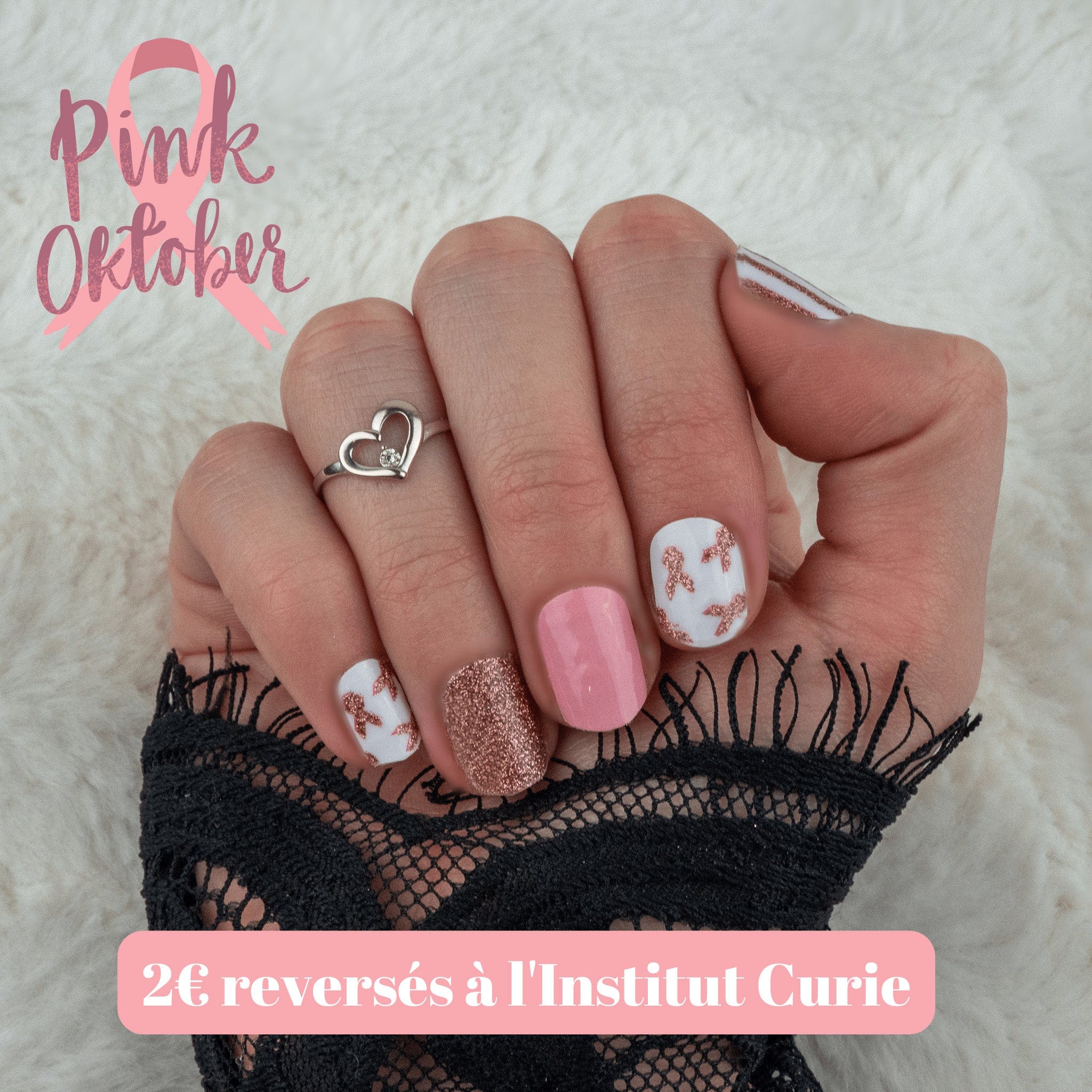 TheNailsAngels Stickers pour ongles Pink Ribbon 🎗️