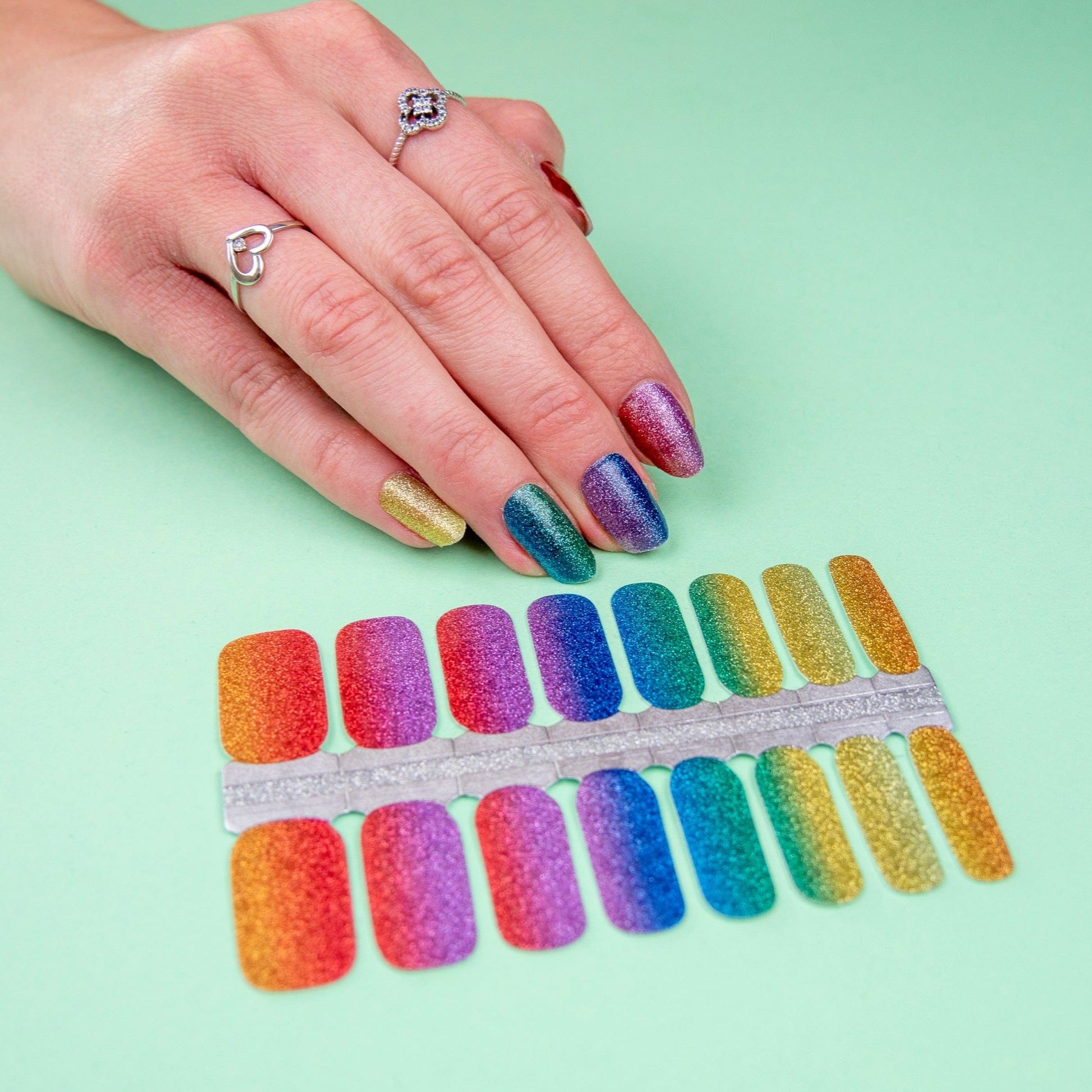TheNailsAngels Stickers pour ongles Rainbow